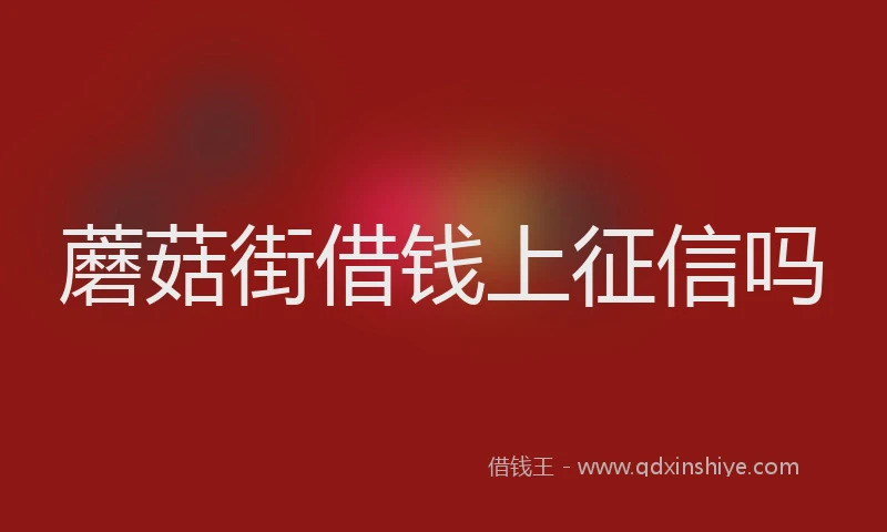 蘑菇街借钱上征信吗