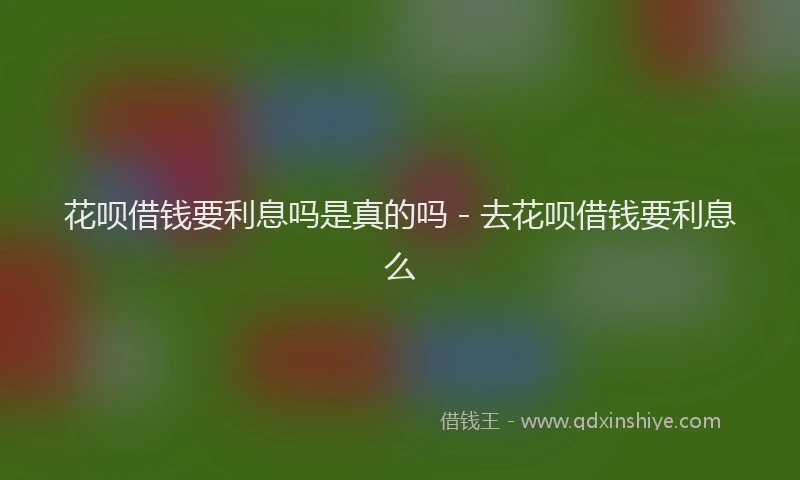 花呗借钱要利息吗是真的吗 - 去花呗借钱要利息么
