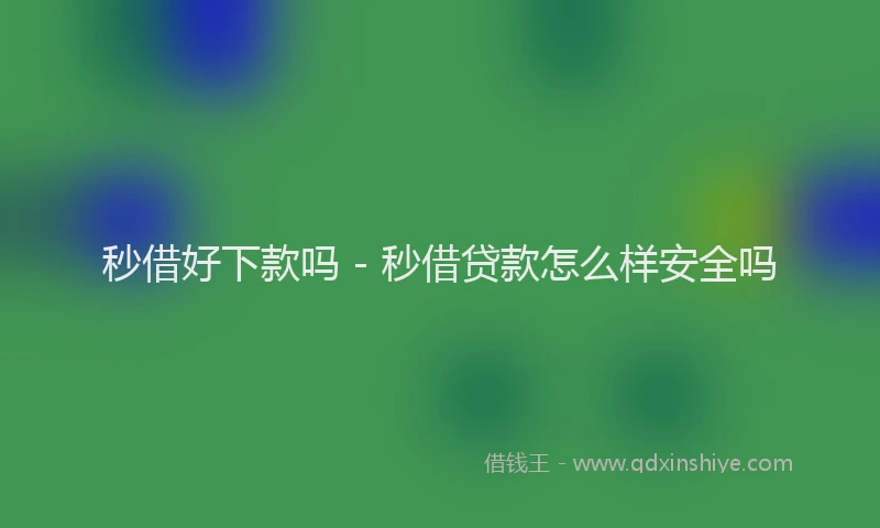 秒借好下款吗 - 秒借贷款怎么样安全吗