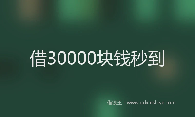 借30000块钱秒到