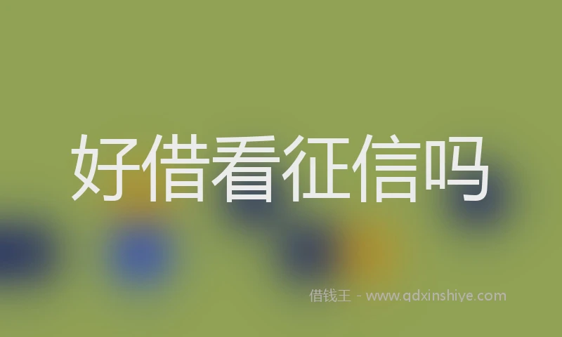好借看征信吗
