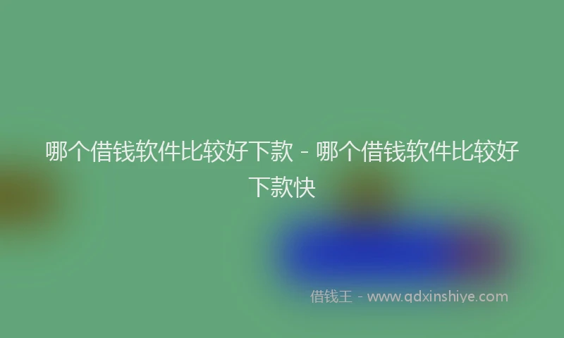 哪个借钱软件比较好下款 - 哪个借钱软件比较好下款快