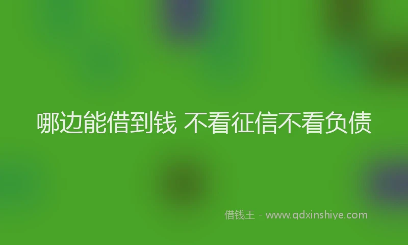哪边能借到钱 不看征信不看负债