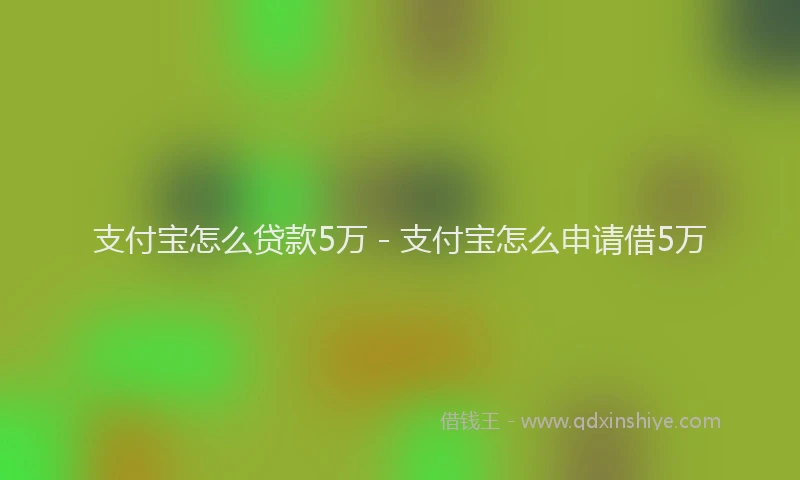 支付宝怎么贷款5万 - 支付宝怎么申请借5万