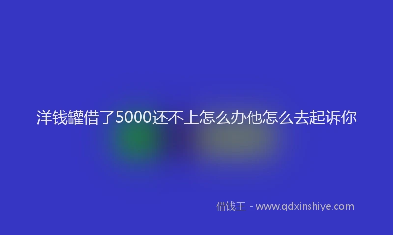 洋钱罐借了5000还不上怎么办他怎么去起诉你