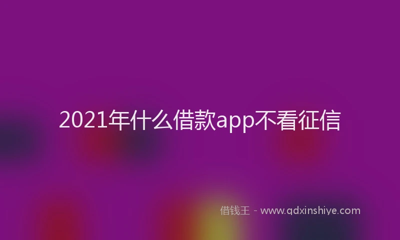 2021年什么借款app不看征信