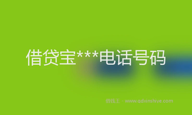 借贷宝***电话号码