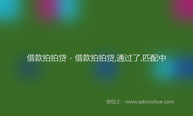 借款拍拍贷 - 借款拍拍贷,通过了,匹配中