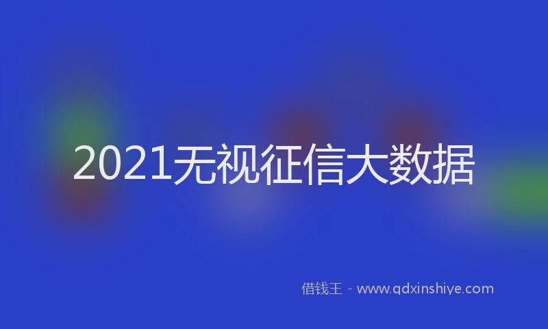 2021无视征信大数据