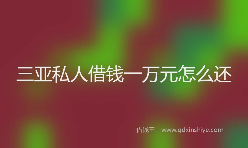 三亚私人借钱一万元怎么还