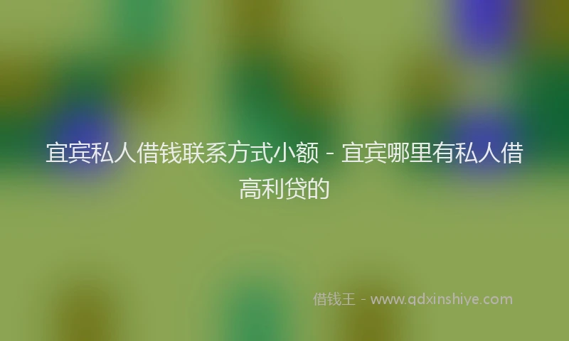 宜宾私人借钱联系方式小额 - 宜宾哪里有私人借高利贷的