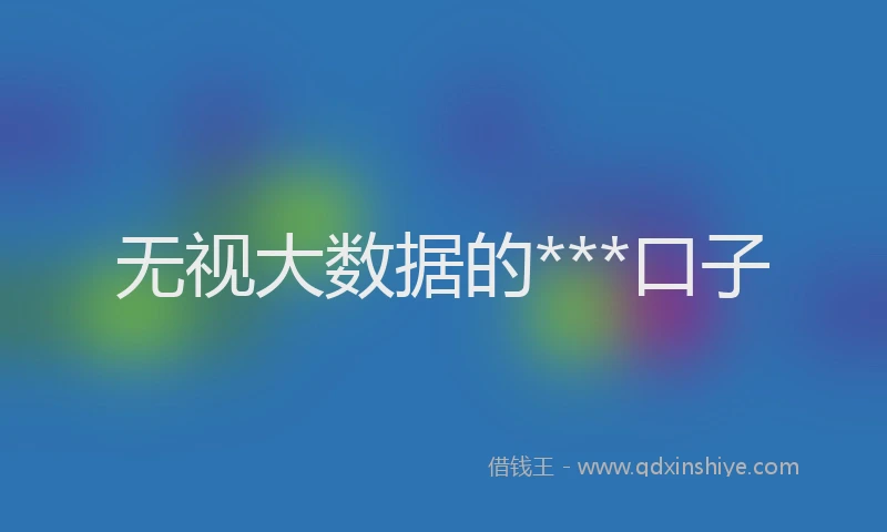 无视大数据的***口子