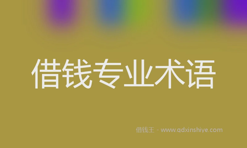 借钱专业术语