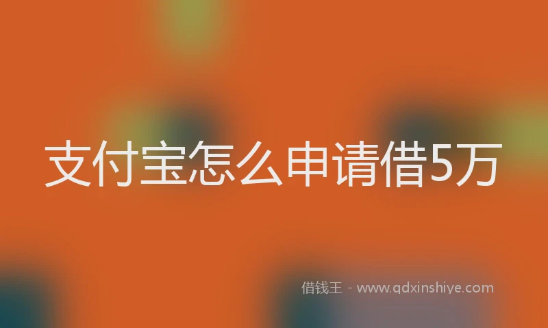 支付宝怎么申请借5万