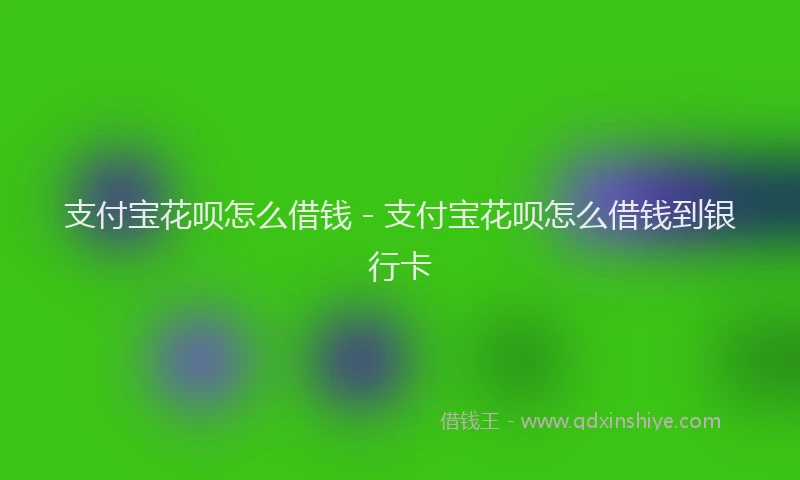 支付宝花呗怎么借钱 - 支付宝花呗怎么借钱到银行卡