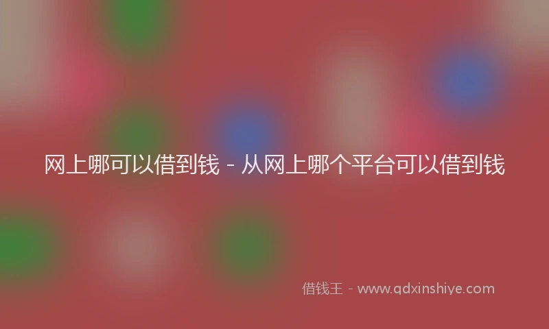 网上哪可以借到钱 - 从网上哪个平台可以借到钱