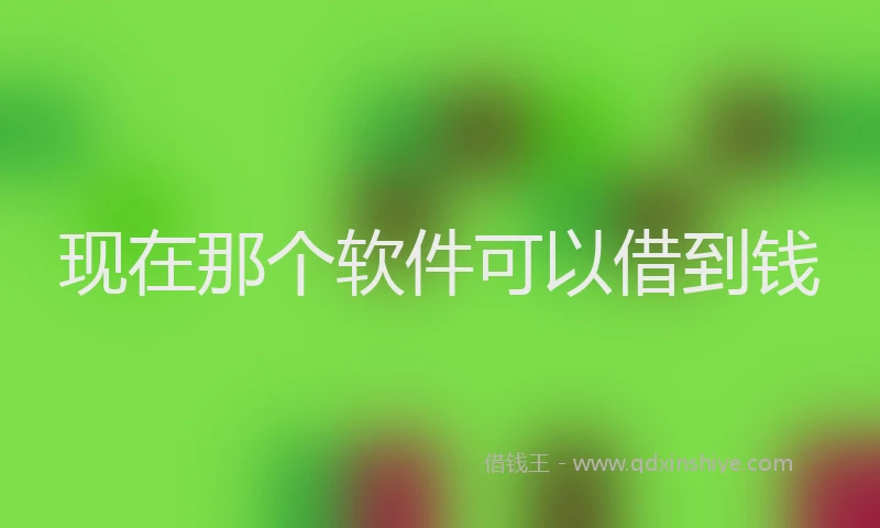 现在那个软件可以借到钱