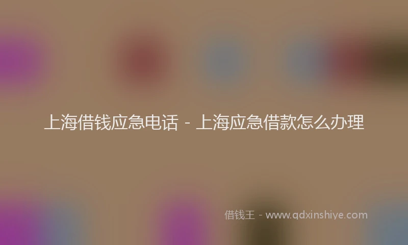 上海借钱应急电话 - 上海应急借款怎么办理