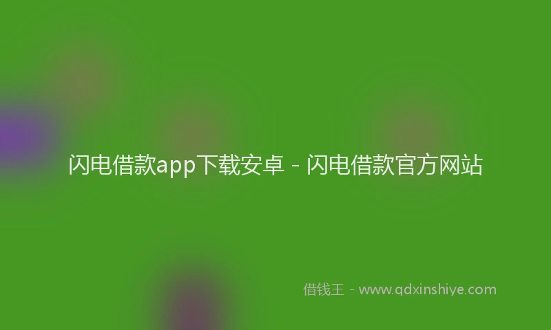 闪电借款app下载安卓 - 闪电借款官方网站