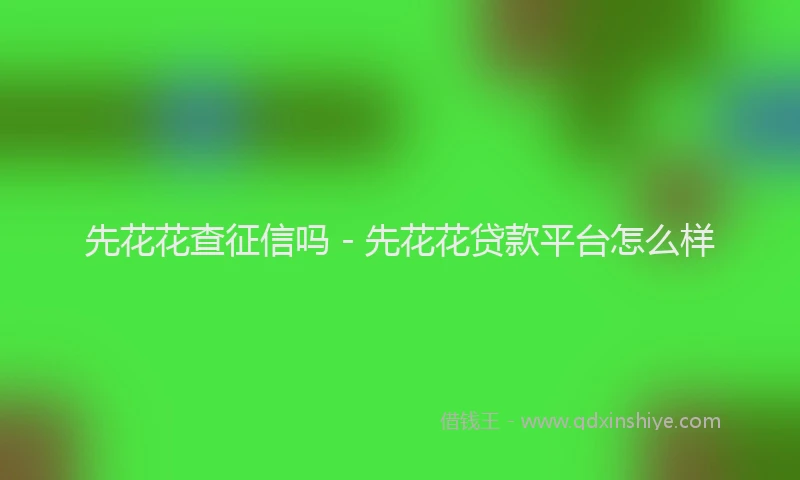 先花花查征信吗 - 先花花贷款平台怎么样