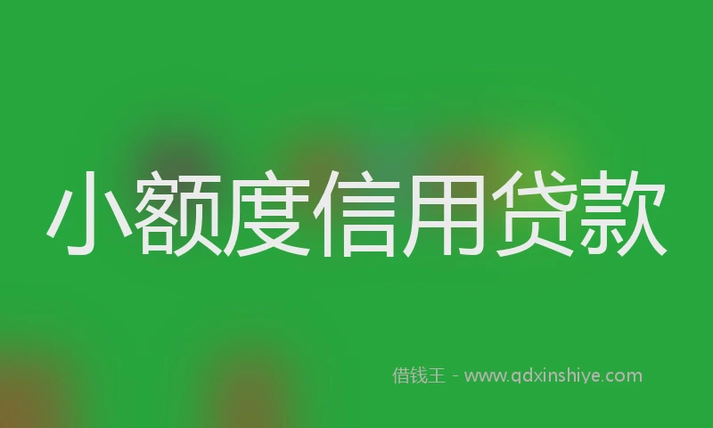 小额度信用贷款