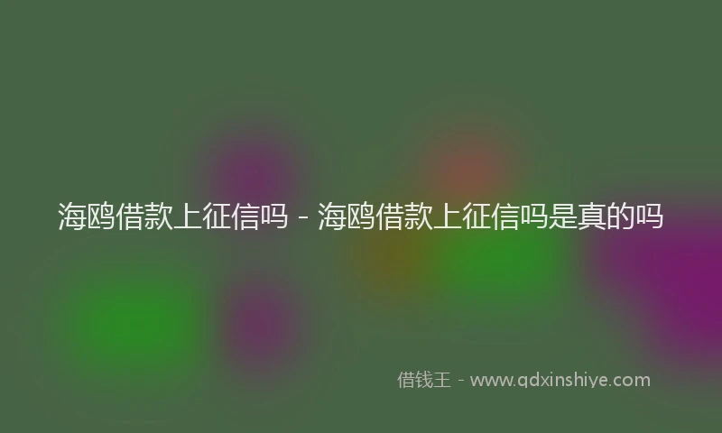 海鸥借款上征信吗 - 海鸥借款上征信吗是真的吗