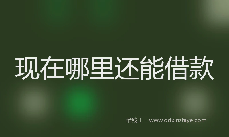 现在哪里还能借款