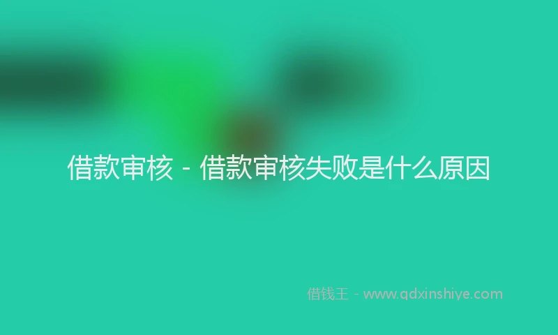 借款审核 - 借款审核失败是什么原因