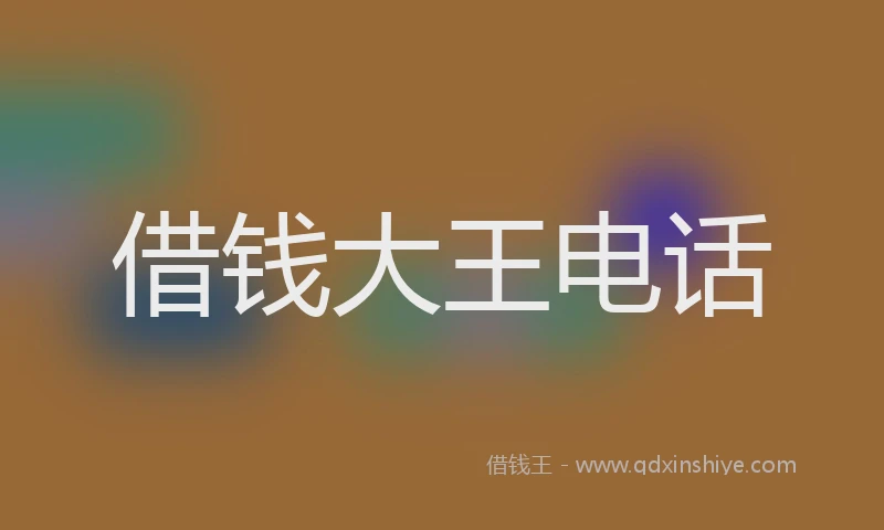 借钱大王电话