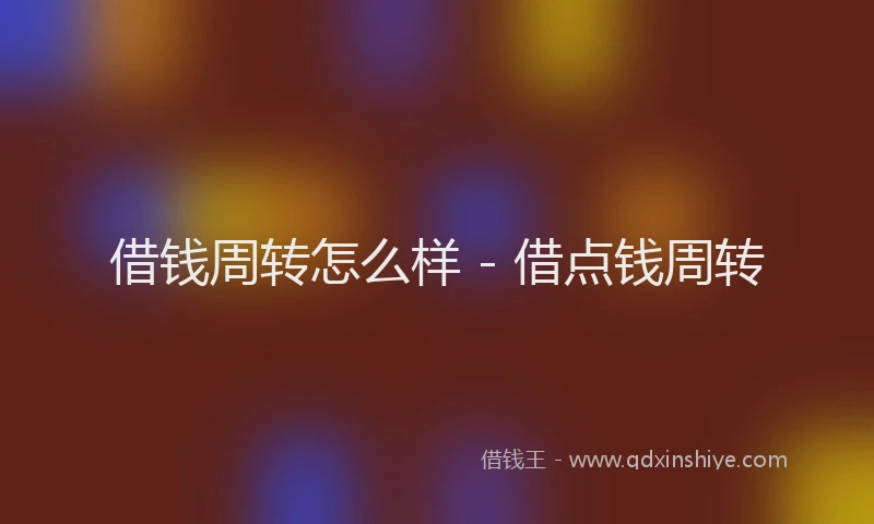 借钱周转怎么样 - 借点钱周转