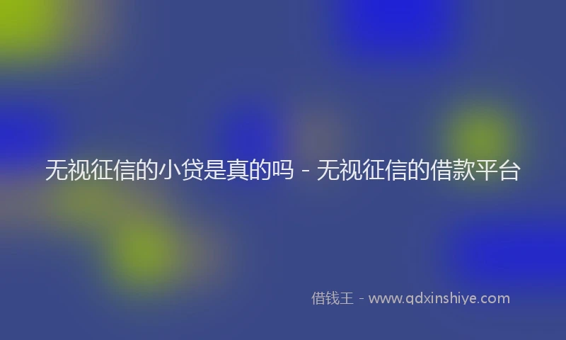 无视征信的小贷是真的吗 - 无视征信的借款平台