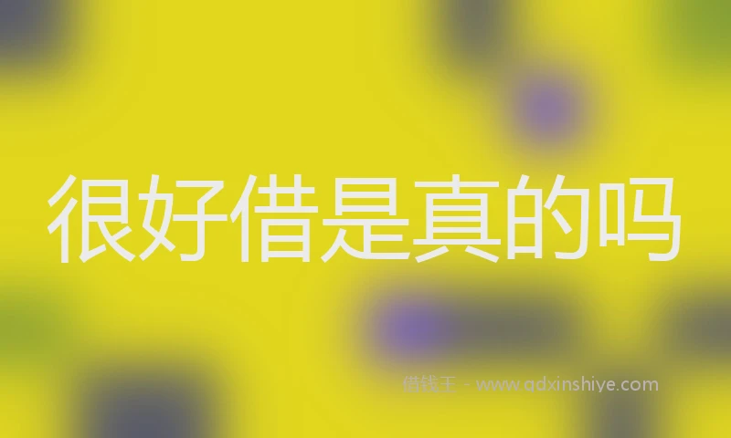 很好借是真的吗