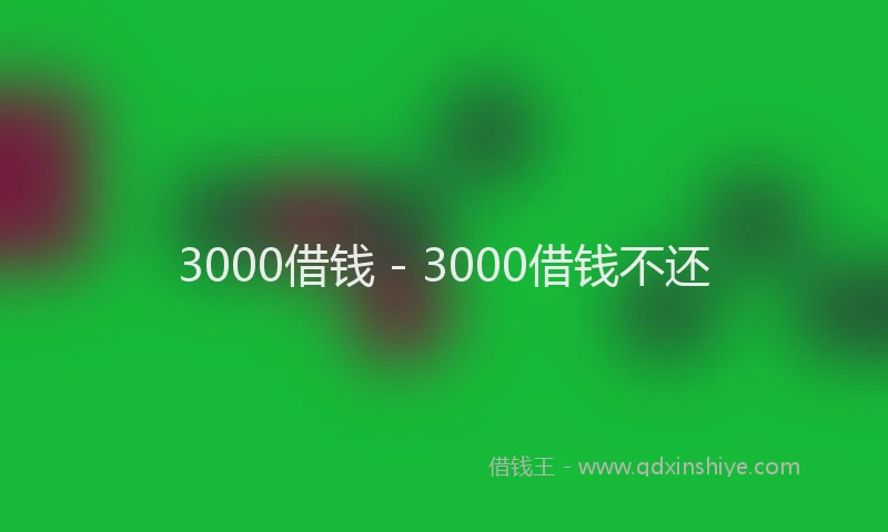 3000借钱 - 3000借钱不还