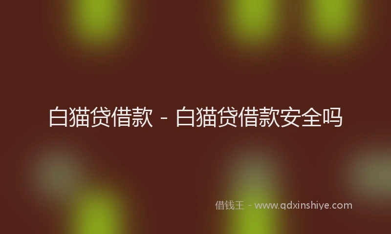 白猫贷借款 - 白猫贷借款安全吗