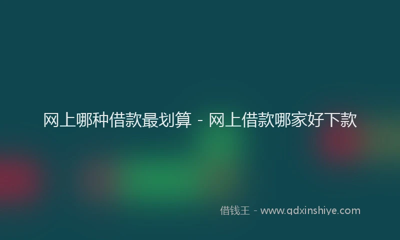 网上哪种借款最划算 - 网上借款哪家好下款