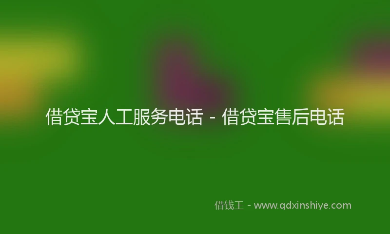 借贷宝人工服务电话 - 借贷宝售后电话