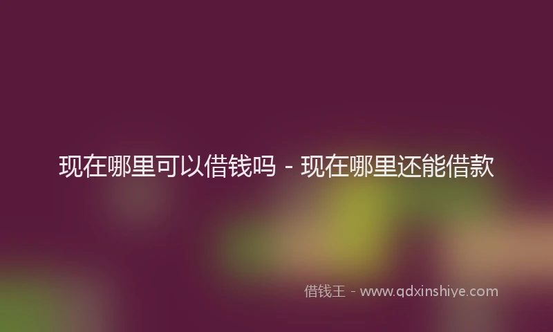 现在哪里可以借钱吗 - 现在哪里还能借款