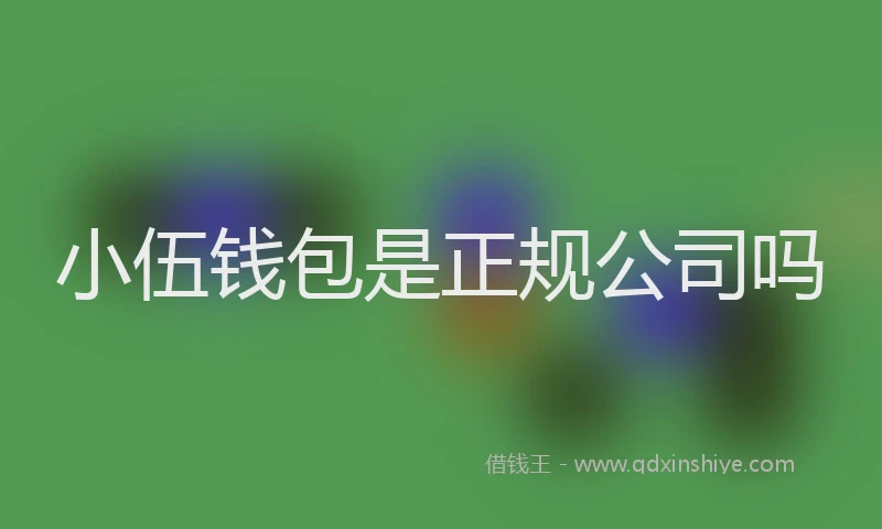 小伍钱包是正规公司吗