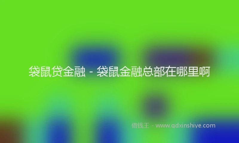 袋鼠贷金融 - 袋鼠金融总部在哪里啊