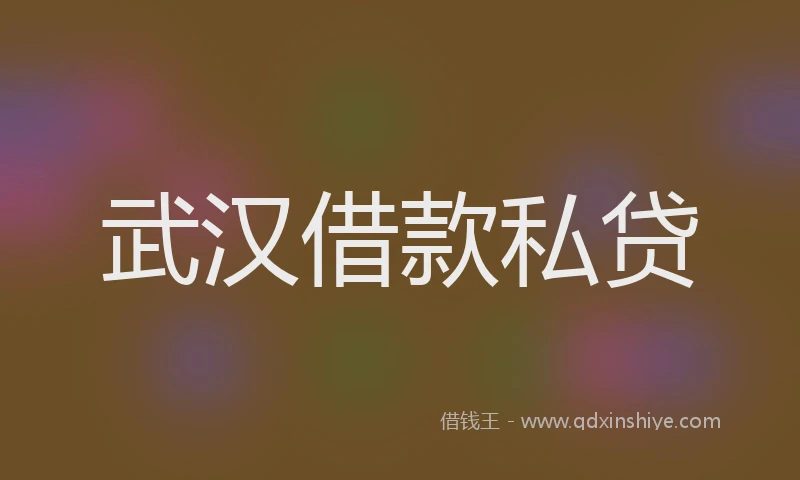 武汉借款私贷