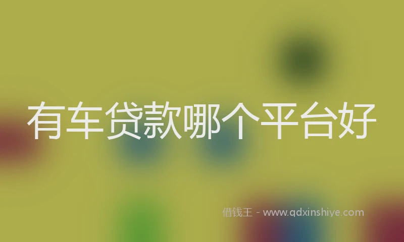 有车贷款哪个平台好