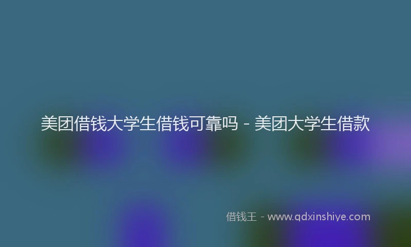 美团借钱大学生借钱可靠吗 - 美团大学生借款