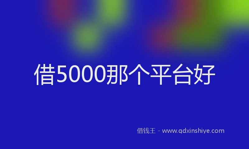 借5000那个平台好
