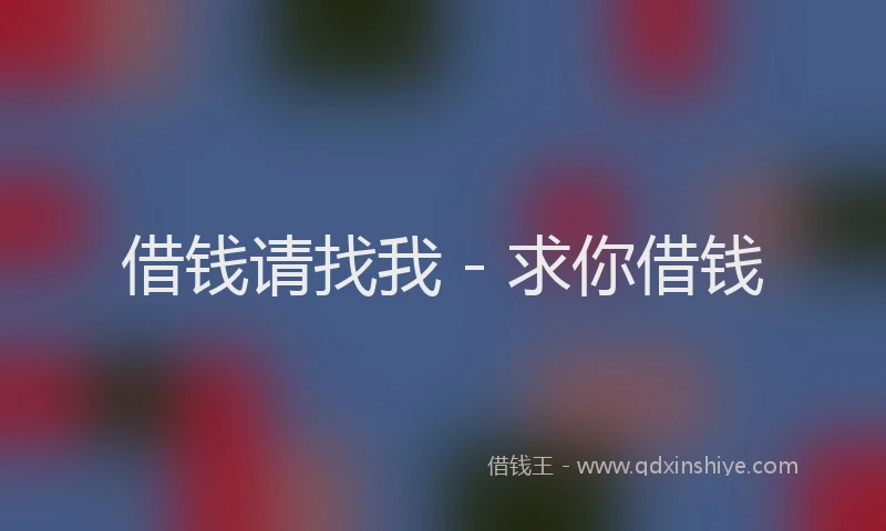借钱请找我 - 求你借钱