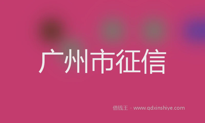 广州市征信