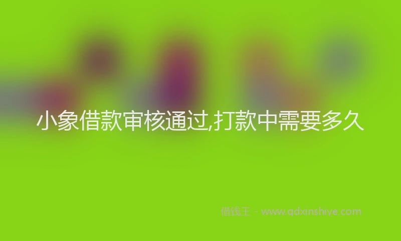 小象借款审核通过,打款中需要多久
