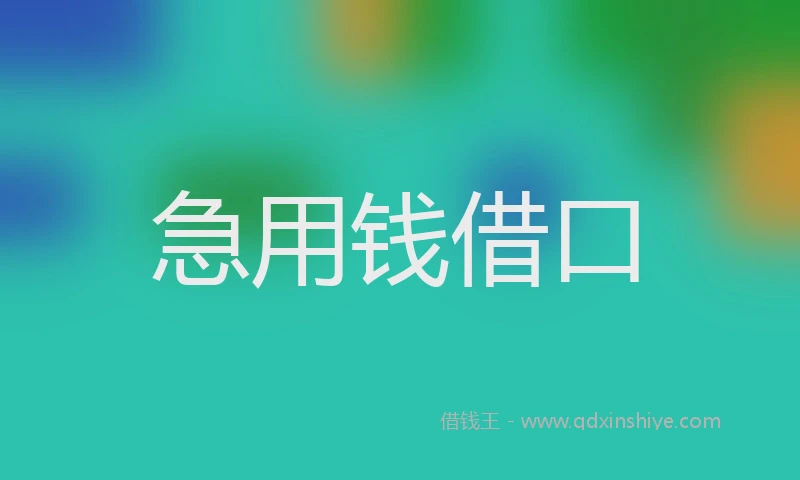 急用钱借口