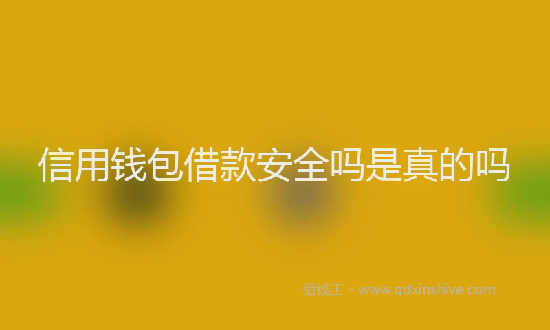 信用钱包借款安全吗是真的吗