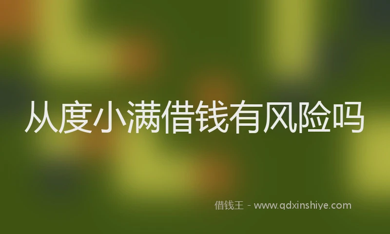 从度小满借钱有风险吗
