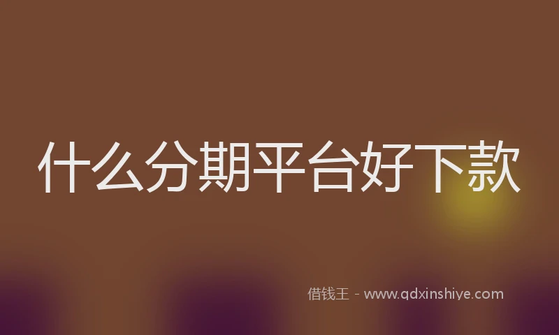 什么分期平台好下款